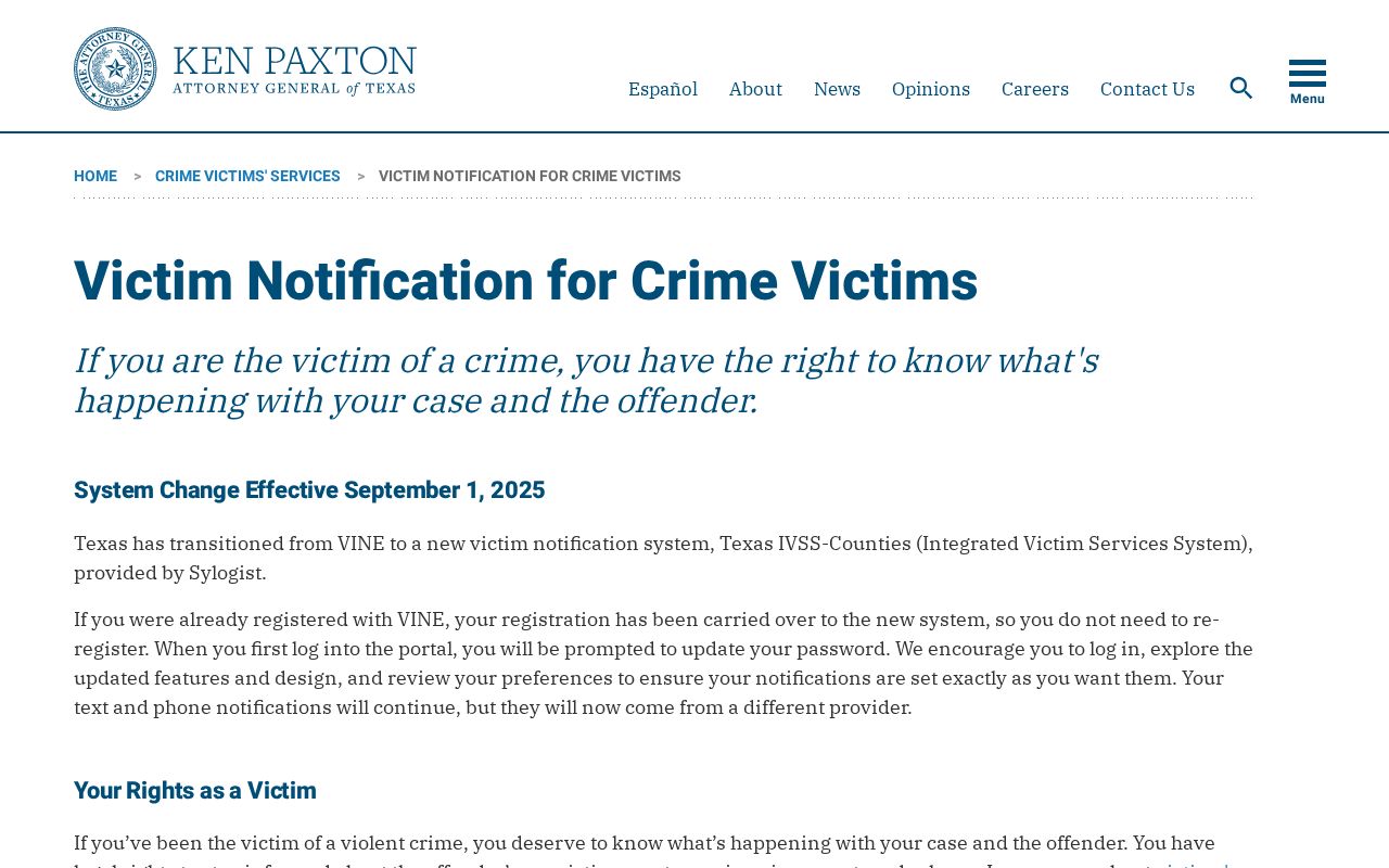 Hays County VINELink transition to Texas IVSS notification